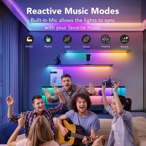 Govee RGBIC Wifi + BT LED Şerit Kaplamalı 5M