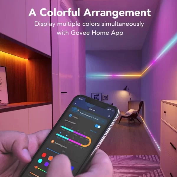 Govee RGBIC Wifi + BT LED Şerit Kaplamalı 5M