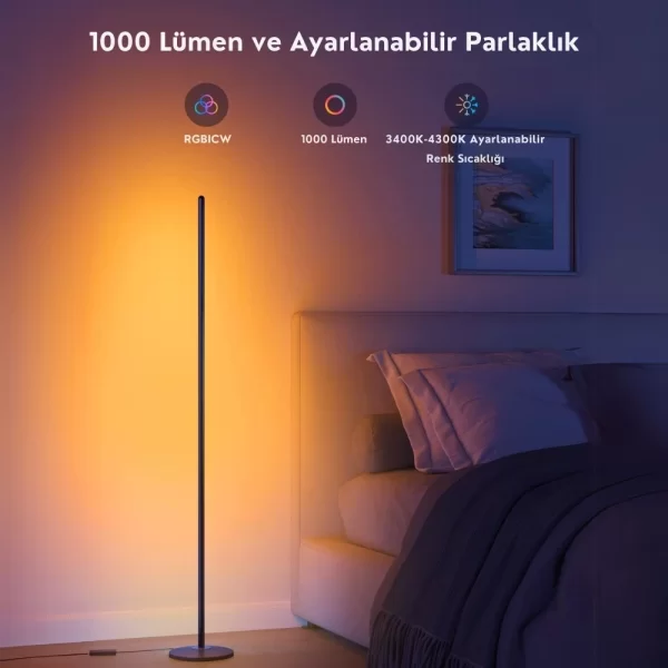 Govee RGBICW Akıllı Dikey Aydınlatma (Wi-Fi ve Bluetooth Destekli, Alexa ve Google Assistant Uyumlu) H6076312