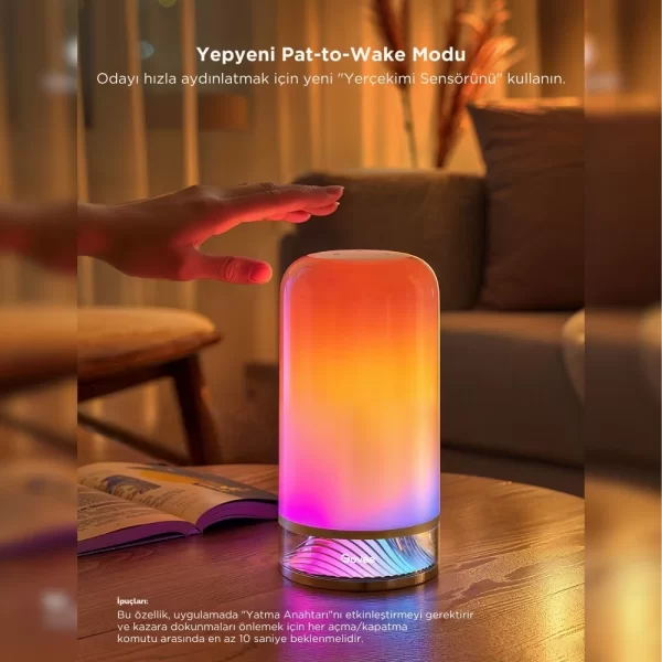 Govee RGBICWW Silindir Akıllı Masa Lambası 2 (Wi-Fi ve Bluetooth Destekli, Alexa ve Google Assistant Uyumlu) H60223D1