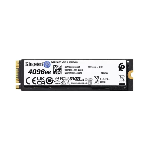 Kingston KC3000 4TB NVMe Gen4 7000/7000MB/s M.2 SSD