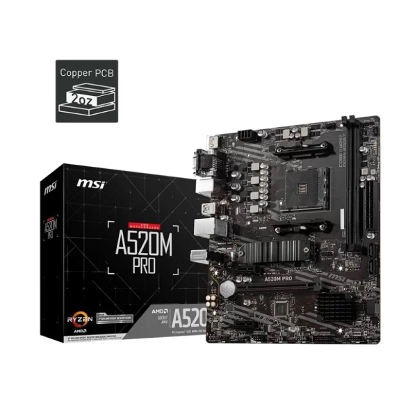 MSI A520M Pro 4600mhz(OC) RGB M.2 DDR4 AM4 Anakart