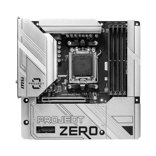 MSI B650M Project Zero DDR5 7600MHz (OC) M.2 AM5 mATX Anakart