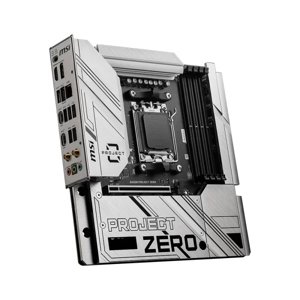 MSI B650M Project Zero DDR5 7600MHz (OC) M.2 AM5 mATX Anakart