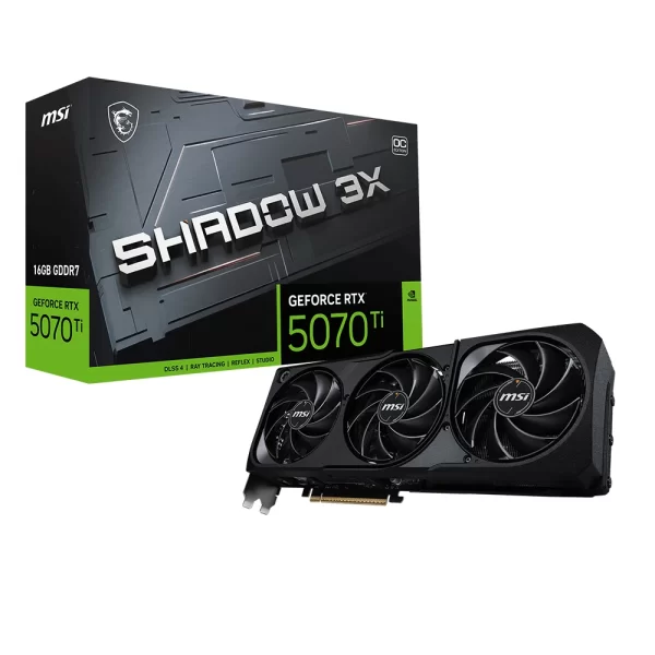 MSI GeForce RTX 5070 Ti 16G Shadow 3X OC 16GB DLSS 4 256 Bit GDRR7 Ekran Kartı