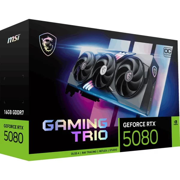 MSI GeForce RTX 5080 16G Gaming Trio OC 16GB DLSS 4 256 Bit GDDR7 Ekran Kartı