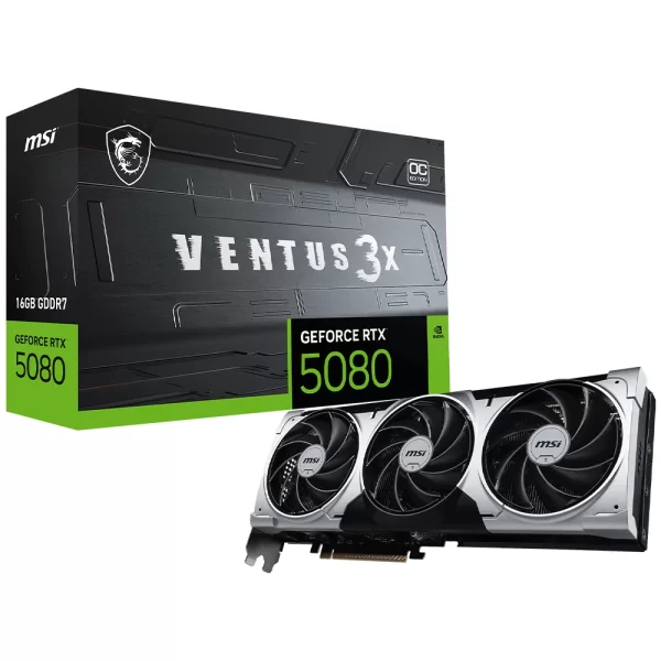 MSI GeForce RTX 5080 16G Ventus 3X OC Plus 16GB DLSS 4 256 Bit GDRR7 Ekran Kartı