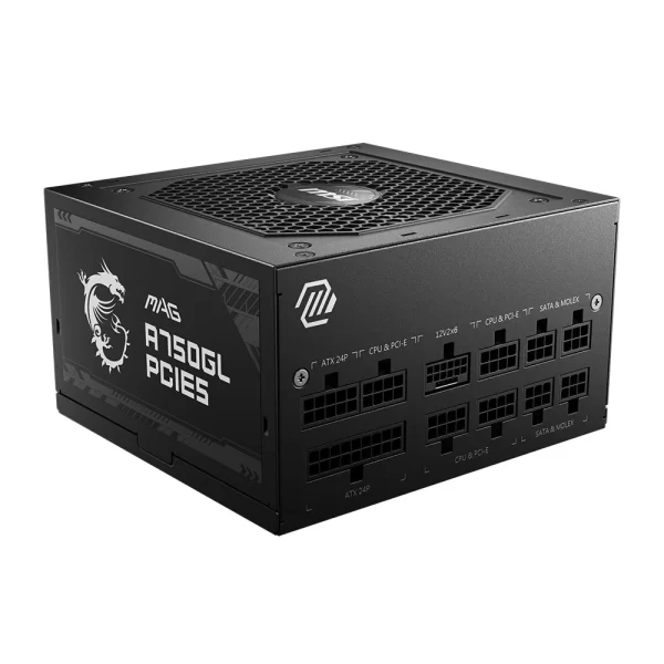 MSI MAG A750GL PCIE5 750W 80+ Gold PCIe5.0 Tam Modüler Siyah Güç Kaynağı