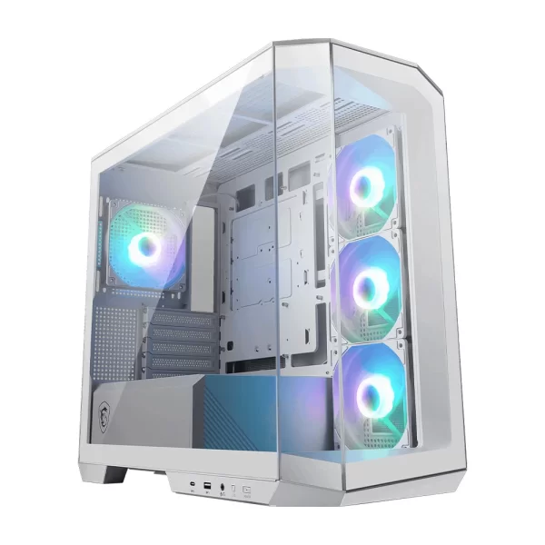 MSI MAG Pano M100R PZ White RGB Temperli Cam mATX Mid Tower Gaming Kasa