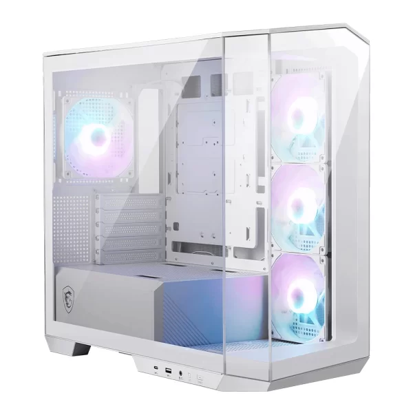 MSI MAG Pano M100R PZ White RGB Temperli Cam mATX Mid Tower Gaming Kasa