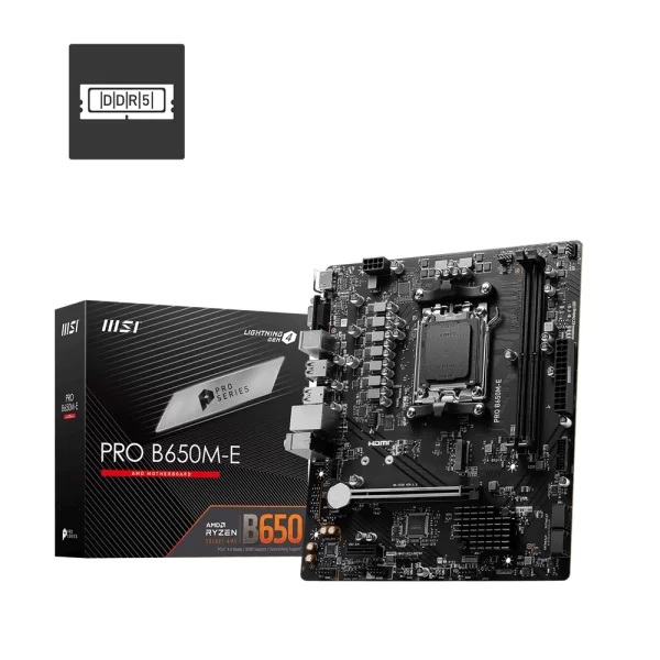MSI PRO B650M-E DDR5 6800MHz (OC) M.2 AM5 mATX Anakart