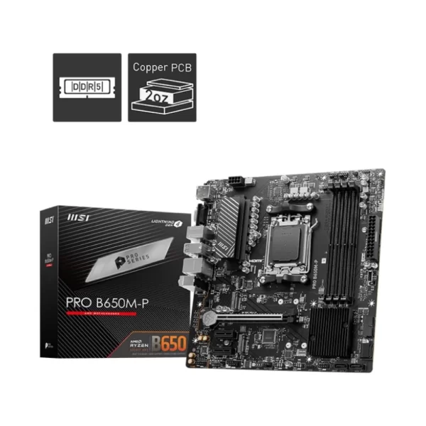 MSI Pro B650M-P 6000mhz(OC) RGB M.2 DDR5 AM5 Anakart