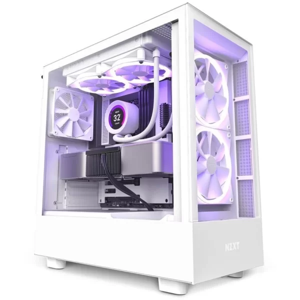NZXT H5 Elite Beyaz Temperli Cam RGB USB 3.2 ATX Kasa