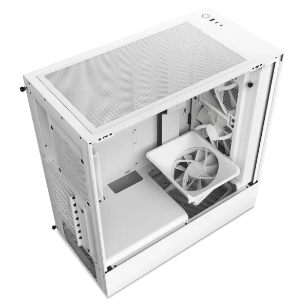 NZXT H5 Flow Edition RGB Beyaz Temperli Cam USB 3.2 ATX Mid Tower Kasa