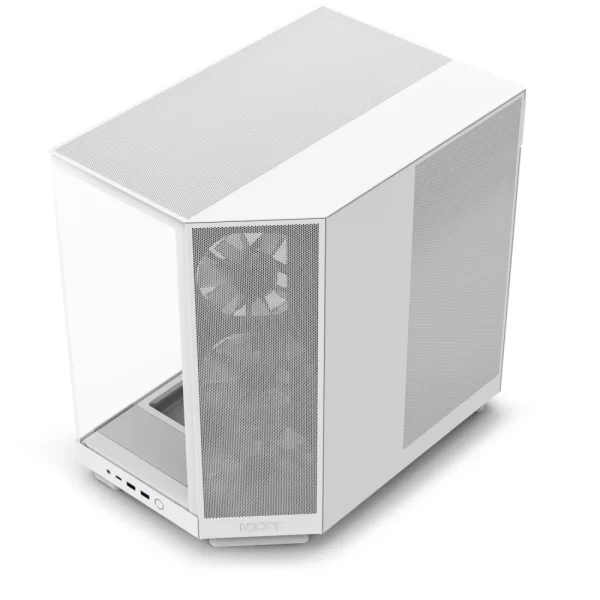 NZXT H6 Flow RGB Beyaz Temperli Cam USB 3.2 ATX Mid Tower Kasa