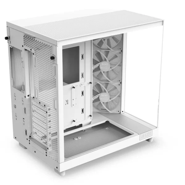NZXT H6 Flow Beyaz Temperli Cam USB 3.2 ATX Mid Tower Kasa