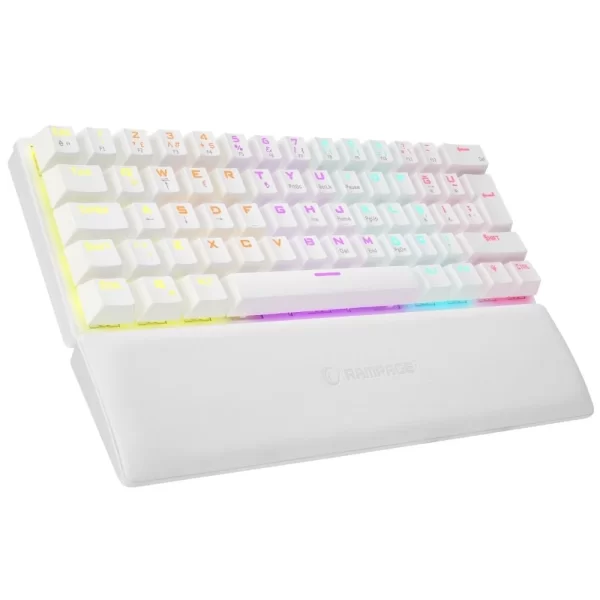 Rampage ALLY K11 Beyaz Rainbow Q Bilek Destekli Red Switch Gaming Oyuncu Klavye