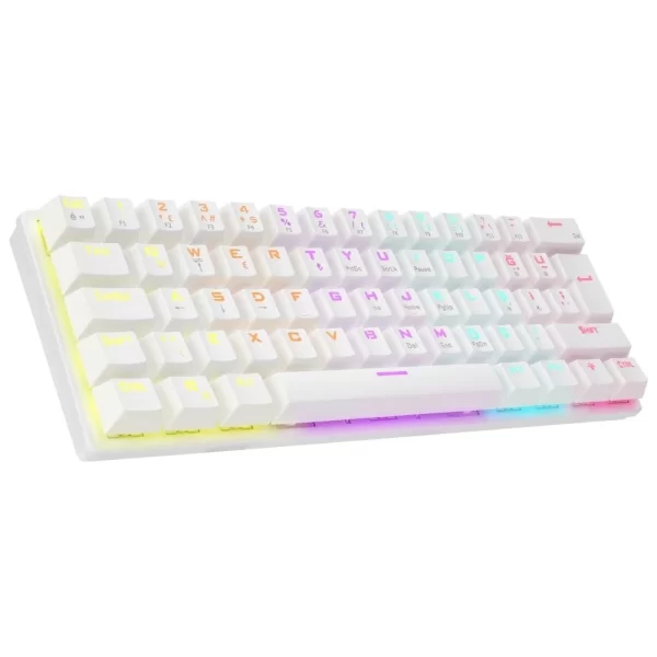 Rampage ALLY K11 Beyaz Rainbow Q Bilek Destekli Red Switch Gaming Oyuncu Klavye