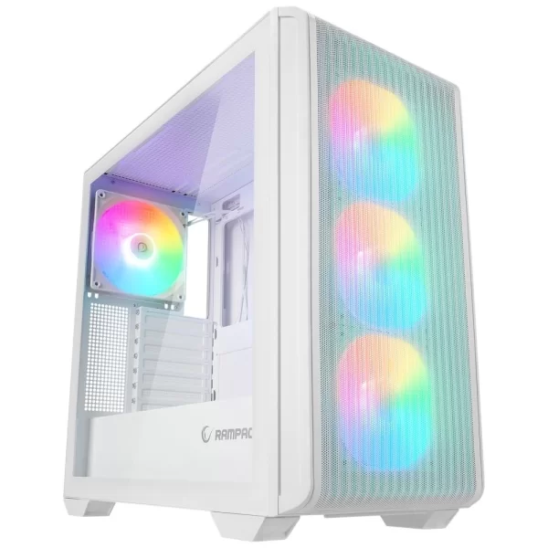 Rampage CRAFT Beyaz Mesh Type-C+Usb3.0+1*14CM+ 3*12CM ARGB Fan ATX Gaming Kasa