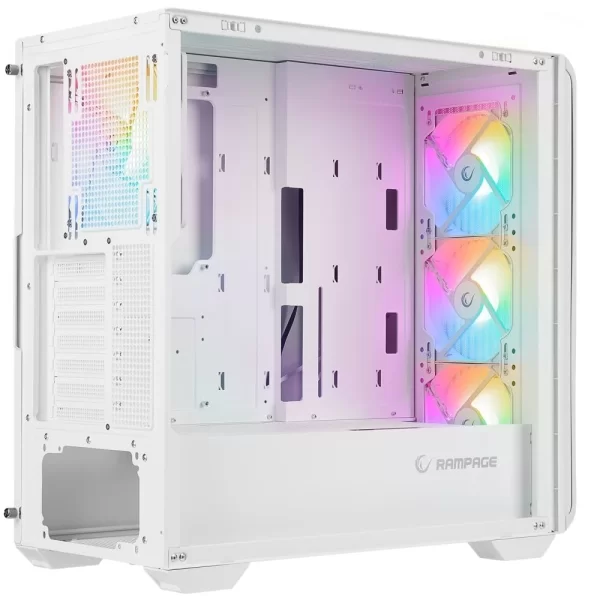 Rampage CRAFT Beyaz Mesh Type-C+Usb3.0+1*14CM+ 3*12CM ARGB Fan ATX Gaming Kasa