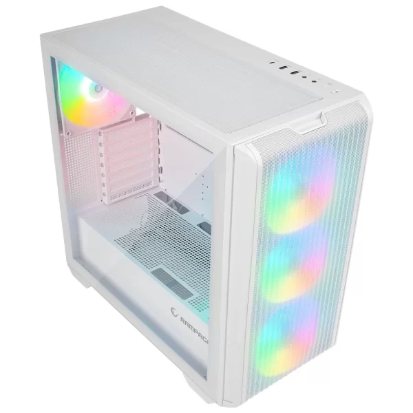 Rampage CRAFT Beyaz Mesh Type-C+Usb3.0+1*14CM+ 3*12CM ARGB Fan ATX Gaming Kasa