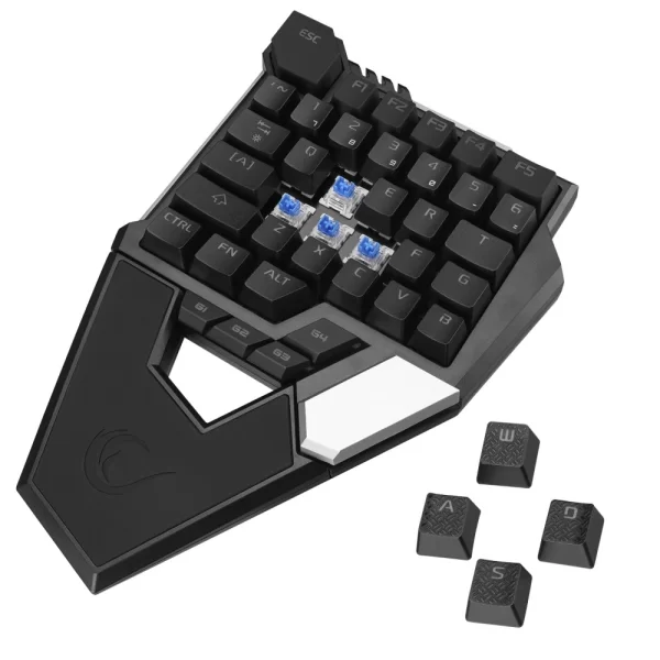 Rampage KB-277 OMNI Siyah Örgülü Type-C  RGB 6 Farklı Aydınlatma Modu Q Mini Gaming Oyuncu Klavyesi