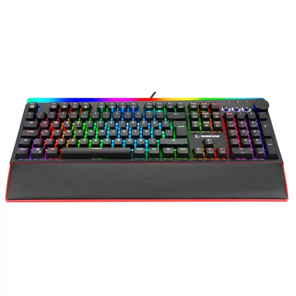Rampage KB-R97 X-TRACER Siyah RGB Aydınlatmalı Red Red Switch Tam Türkçe Bilek Destekli Gaming Oyuncu Mekanik Klavye