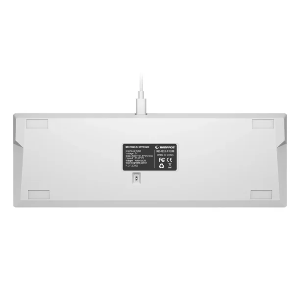 Rampage KB-RX63 B-ATOM Beyaz Bluetooth RGB Backlight Blue Switch Mekanik Q 63 Tuşlu Mini Gaming Oyuncu Klavyesi