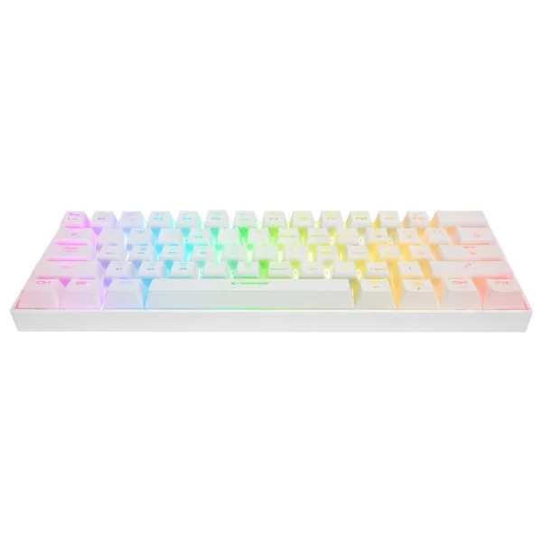 Rampage KB-RX63 B-ATOM Beyaz Bluetooth RGB Backlight RED SWITCH US Layout English 63 Tuşlu Mini Gaming Oyuncu Klavyesi