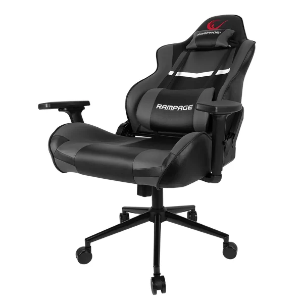Rampage KL-R56 3D Kol Tam Dökme Süngerli Siyah/Gri Oyuncu Koltuğu