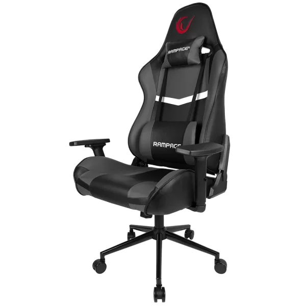 Rampage KL-R56 3D Kol Tam Dökme Süngerli Siyah/Gri Oyuncu Koltuğu