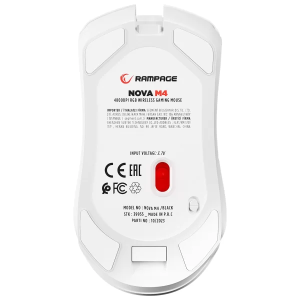Rampage NOVA M4 Kablosuz Beyaz RGB Ledli Şarjlı Gaming Oyuncu Mouse
