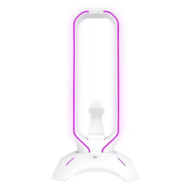 Rampage RM-H66 GUARD Beyaz RGB Işıklı 2*Usb Port Kulaklık İçin Standı