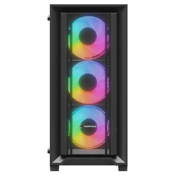Rampage VOYAGER 750W 80+ BRONZE Siyah 4*RGB Fan ATX Mid-T Gaming Oyuncu Kasası