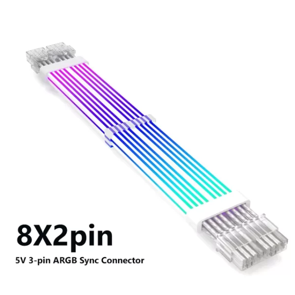 Scythe 2x8 Pin ARGB Çift Hat Aydınlatmalı  Uzatma Kablosu