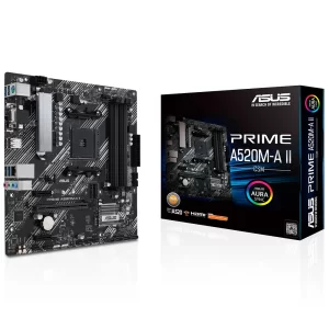 Asus Prime A520M-A II/CSM DDR4 4800MHz RGB M.2 AM4 mATX Anakart