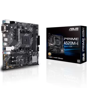 Asus Prime A520M-E CSM DDR4 4400MHz M.2 AM4 mATX Anakart