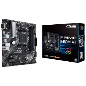 Asus Prime B450M-A II DDR4 4400MHz (OC) RGB M.2 AM4 mATX Anakart