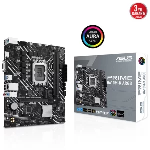 Asus Prime H610M-K ARGB M.2 mATX DDR5 LGA1700 Anakart