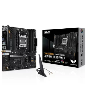 Asus TUF GAMING A620M-PLUS WIFI DDR5 6400MHz (OC) RGB M.2 Wi-Fi AM5 mATX Anakart