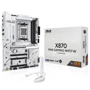Asus X870 MAX GAMING WIFI7 W DDR5 8000MHz (OC) M.2 AM5 ATX Beyaz Anakart