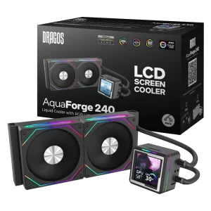 Dragos AquaForge 240 Black ARGB LCD 240mm Intel-AMD Uyumlu Sıvı Soğutucu