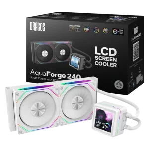 Dragos AquaForge 240 White ARGB LCD 240mm Intel-AMD Uyumlu Sıvı Soğutucu