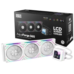 Dragos AquaForge 360 White ARGB LCD 360mm Intel-AMD Uyumlu Sıvı Soğutucu