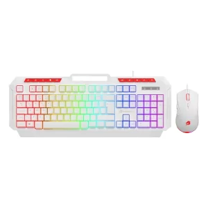 GameBooster KM-11W Knight Rainbow Beyaz Gaming Klavye Mouse Set