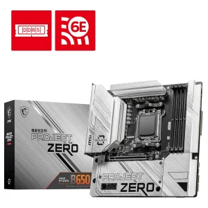 MSI B650M Project Zero DDR5 7600MHz (OC) M.2 AM5 mATX Anakart