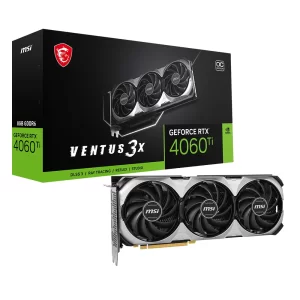 MSI GeForce RTX 4060 Ti Ventus 3X E 8G OC 8GB DLSS 3 128 Bit GDDR6 Ekran Kartı