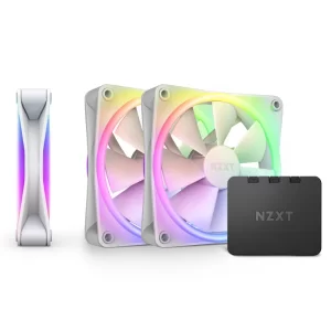 NZXT F120 RGB Duo 3x120mm Kontrolcülü Beyaz Kasa Fanı