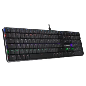Rampage GRANITE PRO Rainbow Red Switch Low Profile Siyah/Gri Mekanik Gaming Klavye