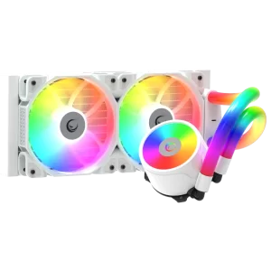 Rampage ICEBLADE C6 Beyaz 72CFM 2000RPM ARGB Fan AM5/LGA1700 Uyumlu Ledli Tüplü 240mm Sıvı Soğutucu